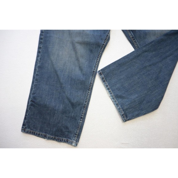 Nautica Straight Relaxed Rugged Denim Dark Blue Jeans Mens Size 50 x 30 - Picture 3 of 9